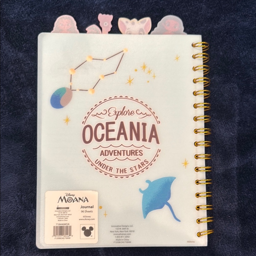 Moana theme 4-tabbed journal/notebook - Picture 6 of 6